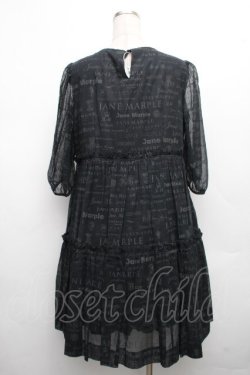画像2: Jane Marple / シアーロゴのコットドレス  黒 S-26-04-01-022-JM-OP-AS-ZS