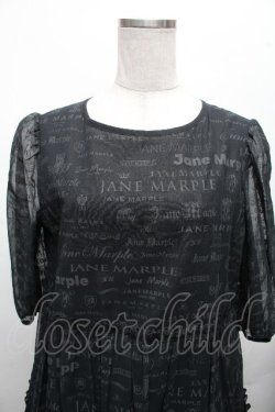 画像3: Jane Marple / シアーロゴのコットドレス  黒 S-26-04-01-022-JM-OP-AS-ZS