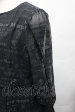 画像4: Jane Marple / シアーロゴのコットドレス  黒 S-26-04-01-022-JM-OP-AS-ZS (4)