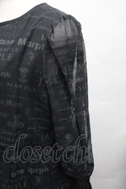 画像4: Jane Marple / シアーロゴのコットドレス  黒 S-26-04-01-022-JM-OP-AS-ZS