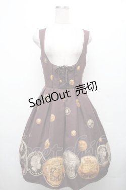 画像1: Innocent World / クラシカルコインコルセットジャンパースカート  ブラウン S-26-04-01-024-IW-OP-HR-ZS