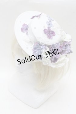 画像1: Hoshibako Works / 城咲ロンドンコラボカクテルハット  白 S-26-04-02-006-LO-AC-AS-ZS