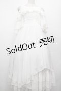 Hoshibako Works / 月の満ち欠けオフショルダードレッシーワンピース  白 S-26-04-02-030-LO-OP-HR-ZS