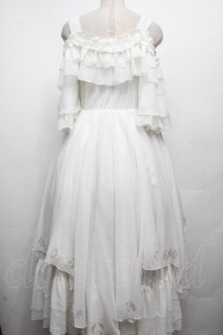 画像2: Hoshibako Works / 月の満ち欠けオフショルダードレッシーワンピース  白 S-26-04-02-030-LO-OP-HR-ZS