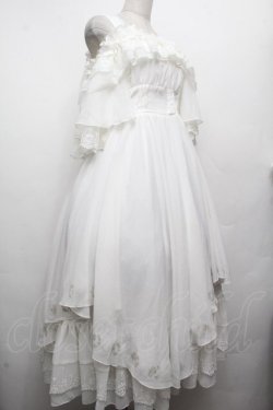 画像3: Hoshibako Works / 月の満ち欠けオフショルダードレッシーワンピース  白 S-26-04-02-030-LO-OP-HR-ZS