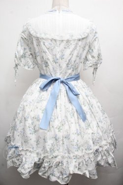 画像2: Bunny魔法森林（海外ロリータブランド） / ヨーク切替花柄ワンピース  白ｘサックス S-26-04-02-033-LO-OP-HR-ZS