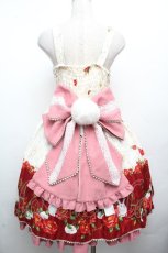 画像2: metamorphose / 風花のゆきうさぎプリーツジャンパースカート 1 オフｘピンク S-26-04-02-034-ME-OP-HR-ZS (2)