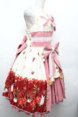 画像3: metamorphose / 風花のゆきうさぎプリーツジャンパースカート 1 オフｘピンク S-26-04-02-034-ME-OP-HR-ZS (3)