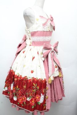 画像3: metamorphose / 風花のゆきうさぎプリーツジャンパースカート 1 オフｘピンク S-26-04-02-034-ME-OP-HR-ZS