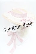 LOLITA / チュールリボンキャノティエ  ベージュｘピンク S-26-04-02-007-LO-AC-HR-ZS