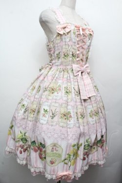 画像3: metamorphose / vintage fruitバッスルジャンパースカート 1 ピンク S-26-04-02-035-ME-OP-HR-ZS