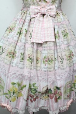 画像5: metamorphose / vintage fruitバッスルジャンパースカート 1 ピンク S-26-04-02-035-ME-OP-HR-ZS