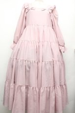 画像1: Maria pipi / リボン&ティアードドレス  ピンク S-26-04-02-036-EL-OP-HR-ZS (1)
