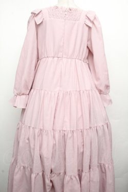 画像2: Maria pipi / リボン&ティアードドレス  ピンク S-26-04-02-036-EL-OP-HR-ZS