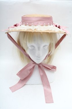 画像2: LOLITA / チュールリボンキャノティエ  ベージュｘピンク S-26-04-02-007-LO-AC-HR-ZS