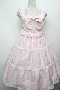 画像1: BABY,THE STARS SHINE BRIGHT / シャーリングベビードールジャンパースカート  ピンク S-26-04-02-038-BA-OP-AS-ZS