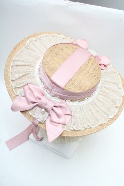 画像3: LOLITA / チュールリボンキャノティエ  ベージュｘピンク S-26-04-02-007-LO-AC-HR-ZS