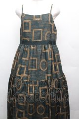 Jane Marple / Eternal Framesストラップドレス  グリーン S-26-04-02-042-JM-OP-AS-ZS