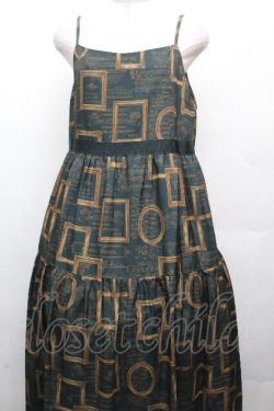 画像1: Jane Marple / Eternal Framesストラップドレス  グリーン S-26-04-02-042-JM-OP-AS-ZS