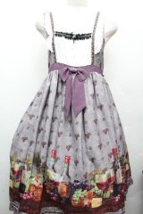 ALICE and the PIRATES / 秘密の冒険と幸せのワイナリー柄ジャンパースカートII  ラベンダー S-26-04-02-043-PA-OP-HR-ZS