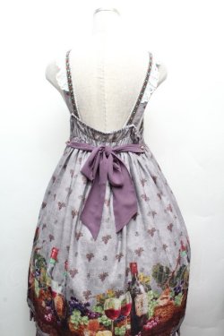 画像2: ALICE and the PIRATES / 秘密の冒険と幸せのワイナリー柄ジャンパースカートII  ラベンダー S-26-04-02-043-PA-OP-HR-ZS