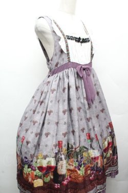 画像3: ALICE and the PIRATES / 秘密の冒険と幸せのワイナリー柄ジャンパースカートII  ラベンダー S-26-04-02-043-PA-OP-HR-ZS