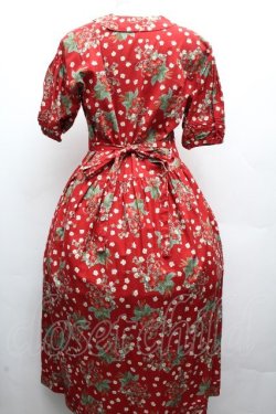 画像2: PINK HOUSE / いちご柄半袖ワンピース  赤 S-26-04-02-045-LO-OP-HR-ZS