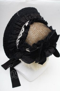画像3: Hoshibako Works / 西洋人形魔法ボンネット  黒ｘベージュ S-26-04-02-008-LO-AC-AS-ZS