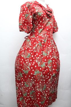 画像3: PINK HOUSE / いちご柄半袖ワンピース  赤 S-26-04-02-045-LO-OP-HR-ZS