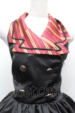 画像4: ATELIER PIERROT / ハリー・ポッター グリフィンドール　ベストワンピース  黒ｘ赤 S-26-04-02-047-EL-ZA-HR-ZS