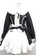 DearMyLove / プリンセスティアードはしごレースフリルワンピース M 黒ｘ白 S-26-04-02-049-0-OP-AS-ZS