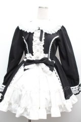 DearMyLove / プリンセスティアードはしごレースフリルワンピース M 黒ｘ白 S-26-04-02-049-0-OP-AS-ZS