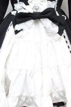 画像5: DearMyLove / プリンセスティアードはしごレースフリルワンピース M 黒ｘ白 S-26-04-02-049-0-OP-AS-ZS