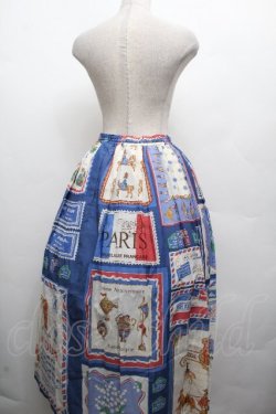 画像2: Jane Marple / Les merveilles de Parisミディスカート  フレンチブルー S-26-04-02-053-JM-SK-AS-ZS