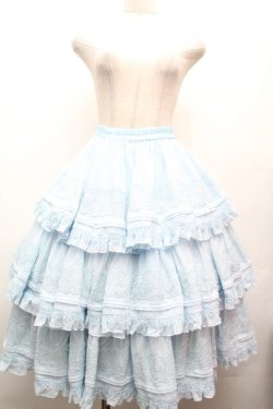 画像1: Hoshibako Works / 七色ワルツ2.0 チュールフリルアンダースカート  サックス S-26-04-02-058-LO-SK-HR-ZS