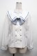 画像1: Amavel / Dreaming セーラーブラウス  白ｘブルー S-26-04-02-010-CA-TO-HR-ZS (1)