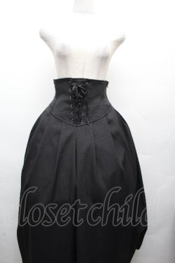 画像1: Moi-meme-Moitie / コルセットタックロングスカート 9号 黒 S-26-04-02-062-MO-SK-HR-ZS