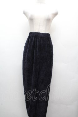 画像1: Jane Marple Dans Le Salon / ストレッチベロアパンツ  紺 S-26-04-02-065-JM-PA-AS-ZS