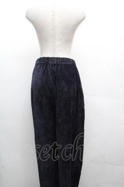 画像2: Jane Marple Dans Le Salon / ストレッチベロアパンツ  紺 S-26-04-02-065-JM-PA-AS-ZS