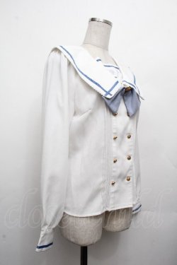 画像3: Amavel / Dreaming セーラーブラウス  白ｘブルー S-26-04-02-010-CA-TO-HR-ZS