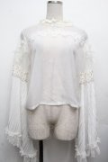 LOLITA / シフォンカットソー  白 S-26-04-02-011-LO-TO-HR-ZS