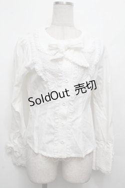 画像1: BABY,THE STARS SHINE BRIGHT / 赤いひとかけらのMarchenレースブラウス  白 S-26-04-02-012-BA-AC-AS-ZS