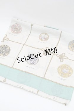 画像1: Jane Marple Dans Le Salon / ヴィンテージボタンコレクションスカーフ  ミント S-26-04-02-002-JM-ZA-AS-ZS