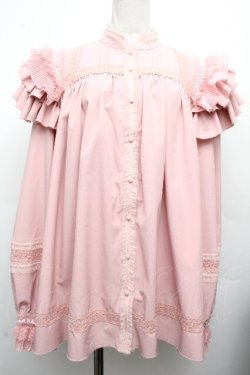 画像1: Hoshibako Works / 七色ワルツ セットアップ フリルブラウス  ピンク S-26-04-02-015-LO-BL-AS-ZS