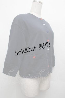 画像3: Jane Marple / カットソーカーディガン  紺 S-26-04-02-024-JM-TO-AS-ZS