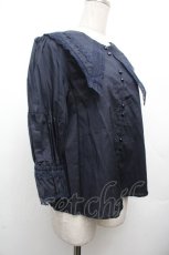 画像3: Perla nell' ostrica / コットンパフブラウス M 紺 S-26-04-02-025-EL-BL-HR-ZS (3)
