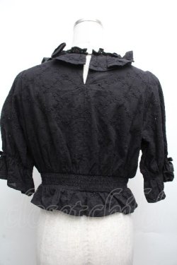 画像2: axes femme kawaii / コットンレースブラウス  黒 S-26-04-02-026-AX-BL-AS-ZS