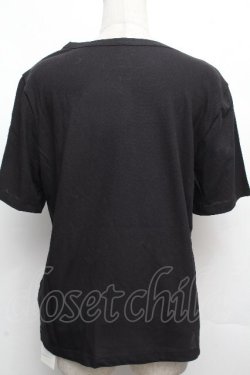 画像2: Jane Marple Dans Le Salon / 刺繍カットソー  黒 S-26-04-02-028-JM-TO-AS-ZS