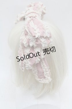 画像1: Hoshibako Works / お人形風ラッピングリボンカチューシャ  ピンク S-26-04-04-043-LO-AC-AS-ZS