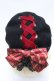 画像2: ATELIER PIERROT / ハリー・ポッター リボンブローチ付きレースアップベレー帽  黒ｘ赤 S-26-04-04-045-EL-AC-HR-ZS (2)